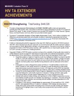 MEASURE Evaluation Phase IV HIV TA Extender Achievements